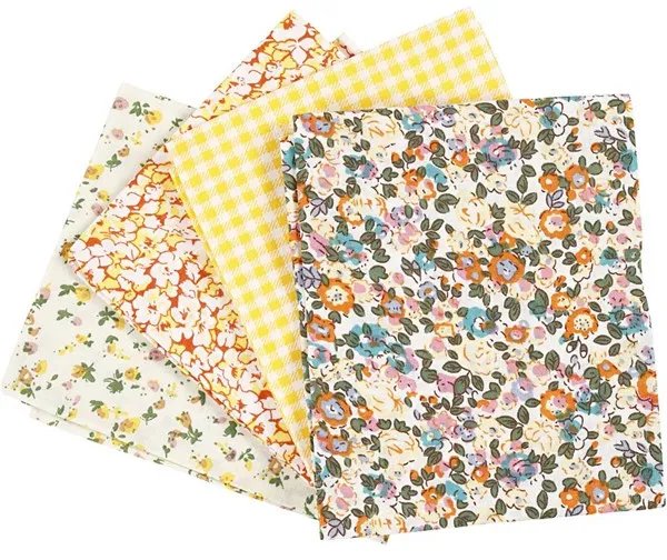 Creativ Company Patchworkstoff Gelb 45x55cm 4Stk.